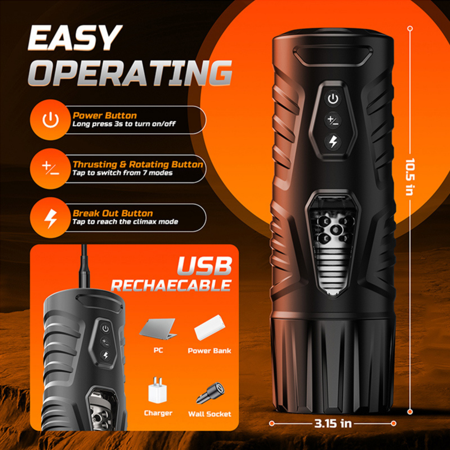 Sync Master AI Automatic Male Masturbator