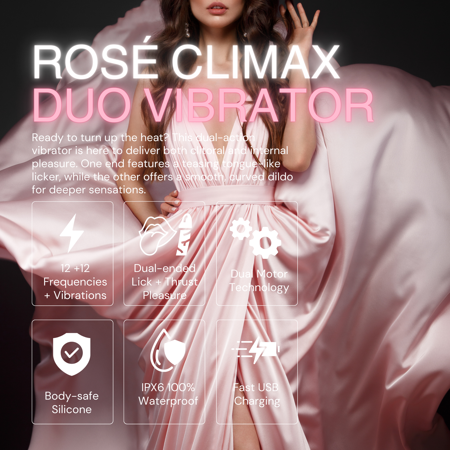 Rosé Climax Duo Vibrator