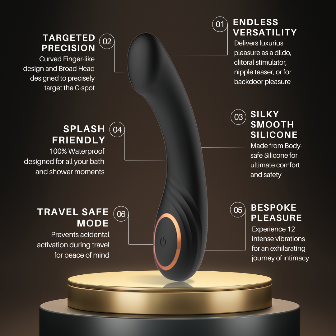 Plush Curve Vibrating Dildo