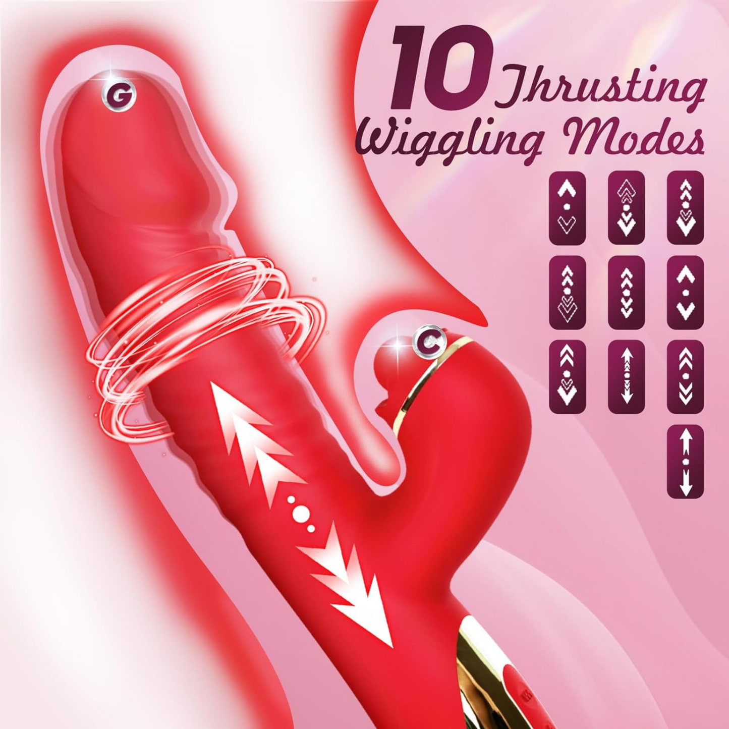 Twin Temptation Thrusting Rabbit Vibrator