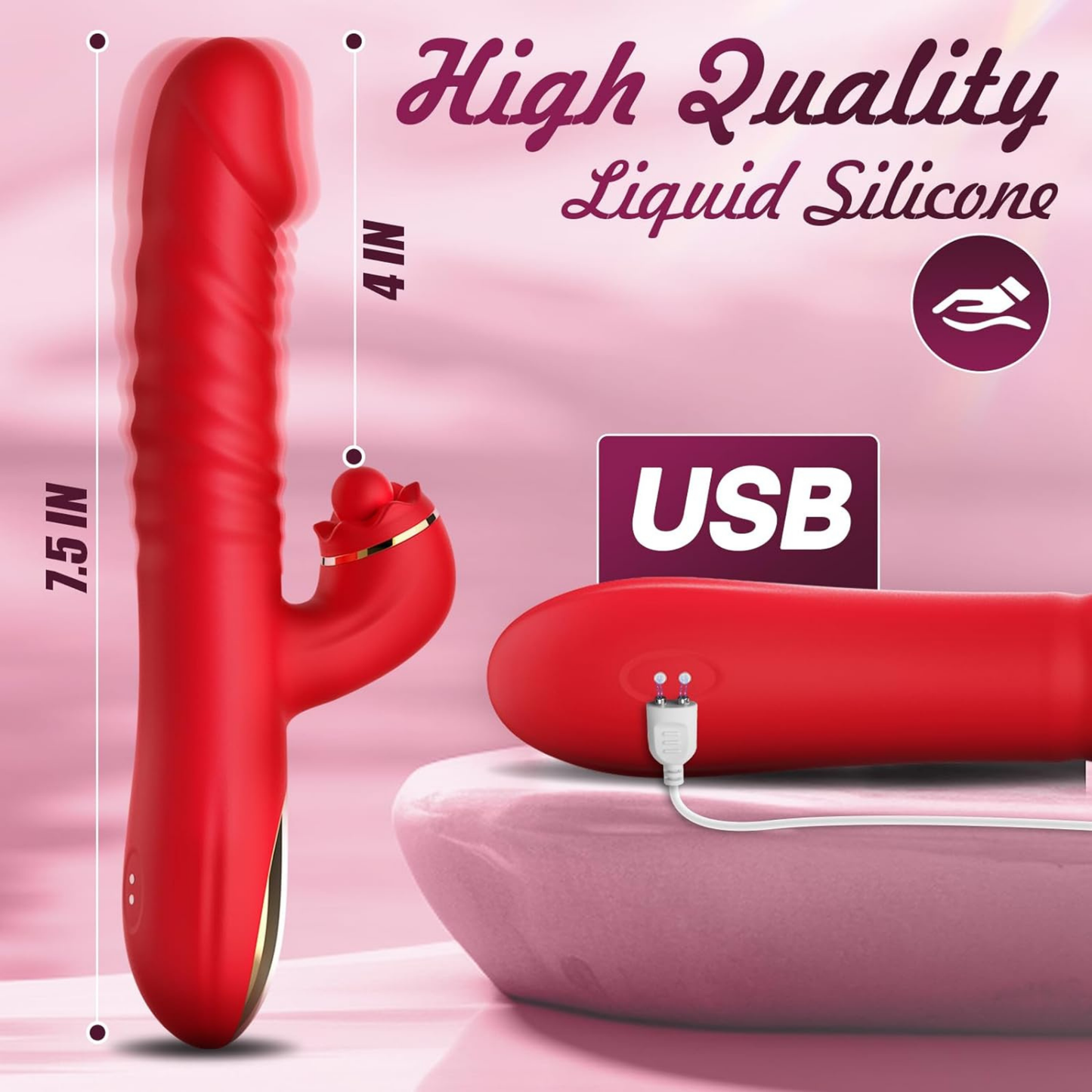 Twin Temptation Thrusting Rabbit Vibrator