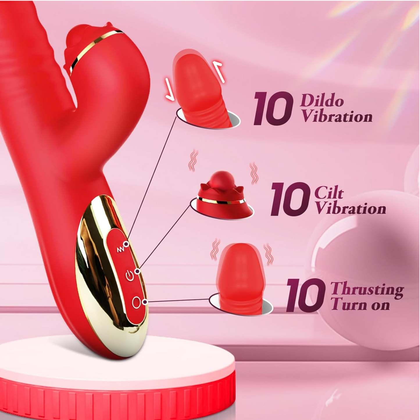 Twin Temptation Thrusting Rabbit Vibrator