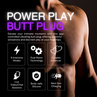 Power Play App Controlled Vibrating Butt Plug